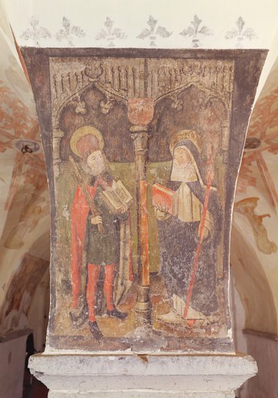 St. Bavo e St. Amalberga de Maubeuge, mural da cripta, c.1480-1540 de Flemish School