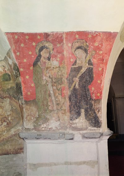 São Simão e Santa Clara, mural da cripta, c.1480-1540 de Flemish School