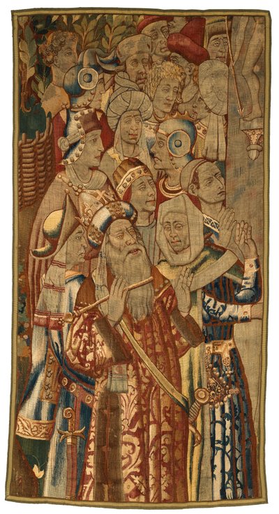 Tapeçaria, Uma reunião judaica, feita na Flandres, Bélgica, possivelmente em meados do século XV (lã) de Flemish School