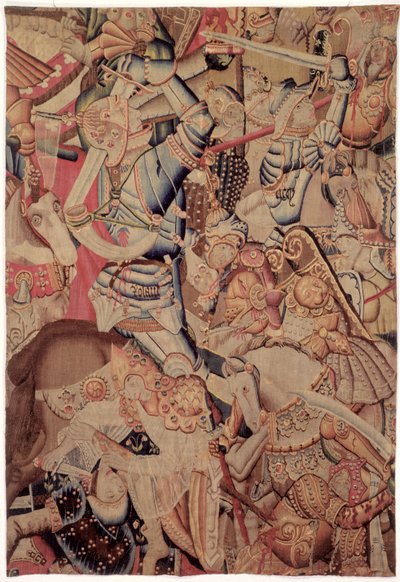 A Batalha de Roncevaux, da História de Carlos Magno de Flemish School