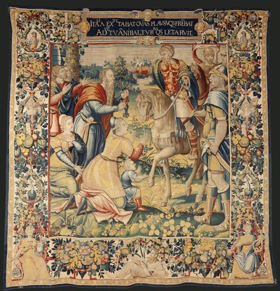 A História de Hannibal, c.1570 (tapeçaria) de Flemish School