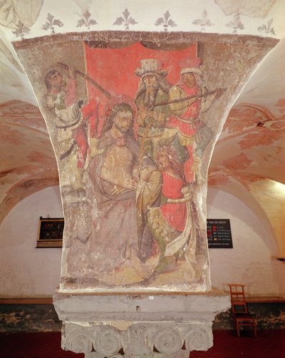 A zombaria de Cristo, mural da cripta de Flemish School