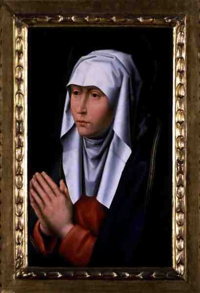 A Mulher em Angústia (óleo sobre painel) de Flemish School