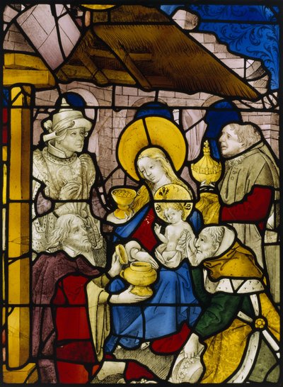 Janela que representa a Adoração dos Reis (vitral) de Flemish School