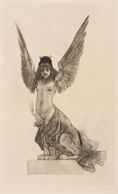 Esfinge feminina ou paralela de Félicien Rops