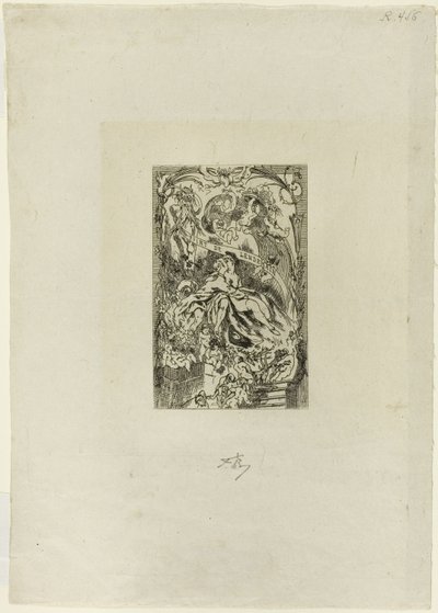 Frontispício para o Ponto de Amanhã de Félicien Rops