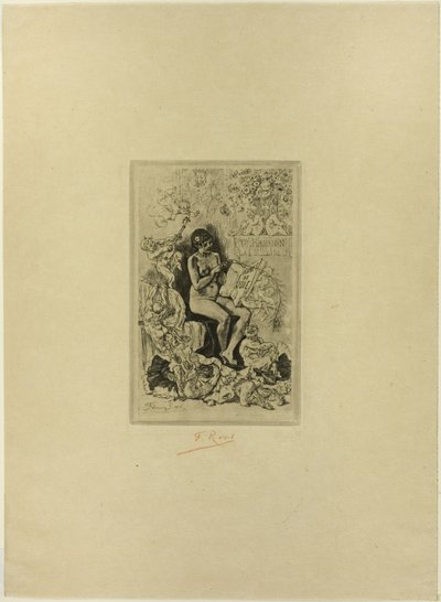 Frontispício para Rimes de Joie de Félicien Rops