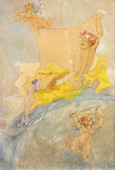 Cartaz para uma Exposição; Cartaz para uma exposição, 1896 de Félicien Rops