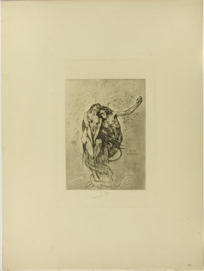 A tentação ou a maçã de Félicien Rops