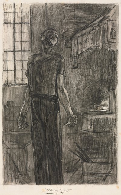 O Enforcado na Forja, c. 1880 de Félicien Rops