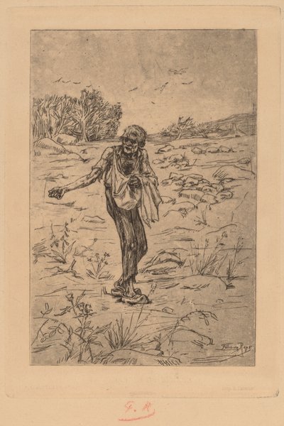 A Parábola do Semeador O Semeador de Parábolas, 1876. de Félicien Rops