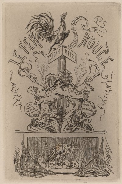 O Ferro Vermelho Le Fer Rouge, 1871. de Félicien Rops
