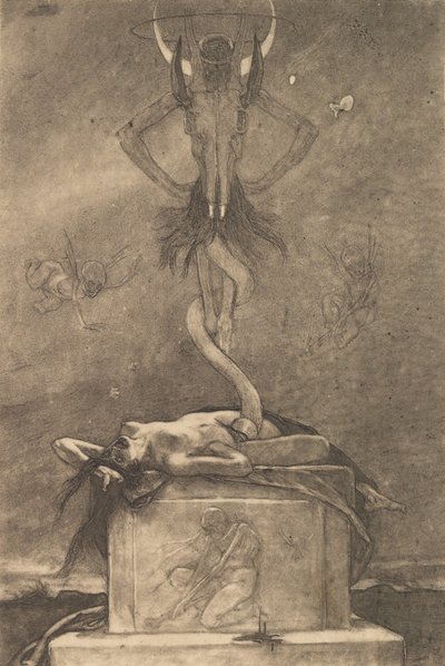 O Sacrifício, de Os Satânicos, ca. 1882., c. 1882. de Félicien Rops