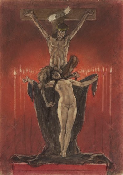 O Calvário Satanistas de Félicien Rops