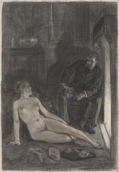 Noite de inverno, último século XIX. de Félicien Rops