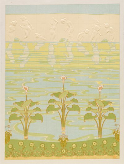 Decoração em Azulejos Esmaltados para Banheiro, 1898. de Félix Albert Anthyme Aubert