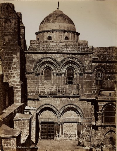 Álbum Palestina 1887: a basílica do Santo Sepulcro em Jerusalém de Félix Bonfils