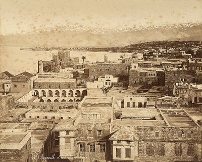 Vista panorâmica de Beirute, Líbano de Félix Bonfils