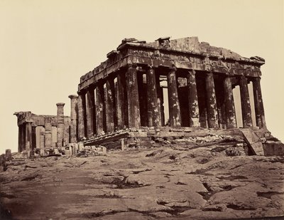 Parthenon, pris des propylees - Athenes. [Do Norte - Oeste]. de Félix Bonfils