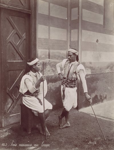 Conheça corredores no Cairo, década de 1870. de Félix Bonfils