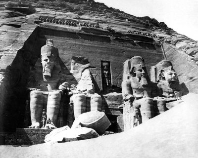 O templo de Abu Simbel, Nubia, Egito, 1878 de Félix Bonfils