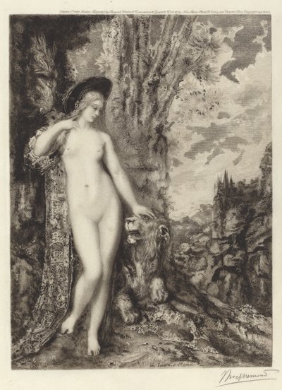 O Leão Amoroso de Félix Bracquemond, after Gustave Moreau