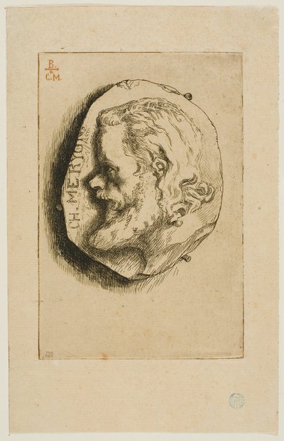 Retrato de Meryon em perfil de Félix Henri Bracquemond