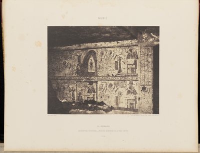 El-Fourdjeh. Arquitetura hipogeana - Pintura interior da parede esquerda de Félix Teynard