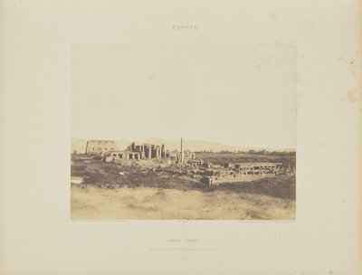 Karnak (Tebas). Vista geral das ruínas a partir do sudeste, em T de Félix Teynard