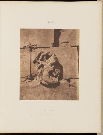 Tâfah (Taphis). Construções com bases curvas - Figura de um nicho esculpido de Félix Teynard