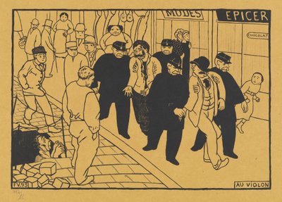 Au Violon Fora do Jarro, 1893. de Félix Vallotton