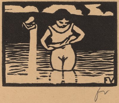 Girl Lifting Her Chemise (Fillette enlevant sa chemise) de Félix Vallotton
