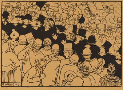 Le Monôme (desfilando pelas ruas em fila única) de Félix Vallotton