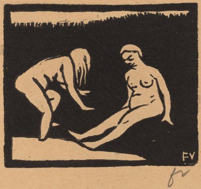 Deixando a Água (La sortie du bain) de Félix Vallotton