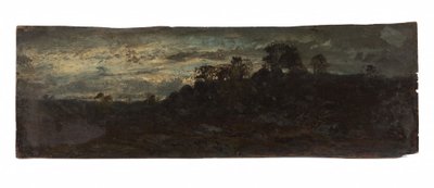 Barbizon, noite, 2ª metade do século XIX (óleo sobre madeira) de Félix Ziem