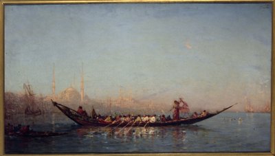 Constantinopla, a caïque da Sultana, entre 1880 e 1890 (óleo sobre tela) de Félix Ziem
