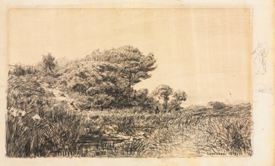 Borda do pântano em Couronne, 1863. de Félix Ziem