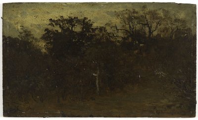 Canto de floresta, entre 1850 e 1860 (óleo sobre madeira) de Félix Ziem