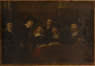 Les syndics des drapiers, cópia de Rembrandt, cerca de 1853 (óleo sobre tela) de Félix Ziem