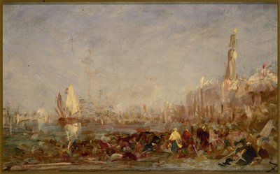 Veneza, 2ª metade do século XIX (óleo sobre madeira) de Félix Ziem