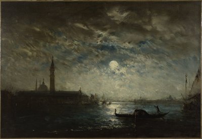 Veneza e o Campanário ao luar, entre 1870 e 1890 (óleo sobre tela) de Félix Ziem