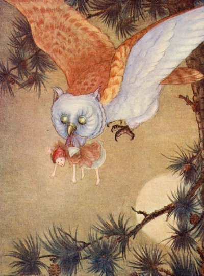 A Fada sentiu um beliscão agudo (litografia a cores) de Flora White