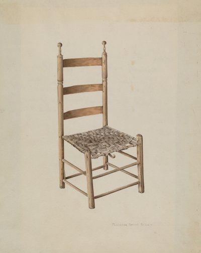 Cadeira de encosto de escada de Florence Grant Brown