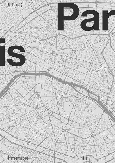 Mapa Mínimo de Paris de Florent Bodart