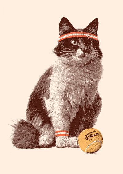 Tennis Cat, 2021 (digital) de Florent Bodart