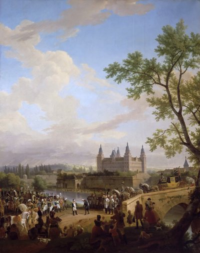 Encontro entre Napoleão e Barão Karl von Dalberg em Aschaffenburg, 2 de outubro de 1806 de Florent Fidèle Constant Bourgeois du Castelet