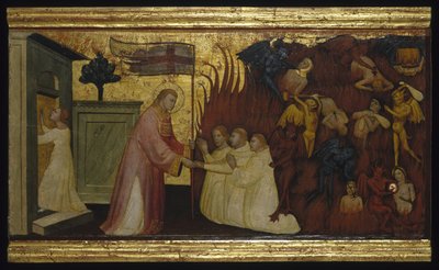 São Lourenço liberta almas do purgatório de Florentine Lorenzo di Niccolò Italian