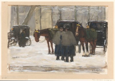 Carruagens e cocheiros na neve de Floris Arntzenius