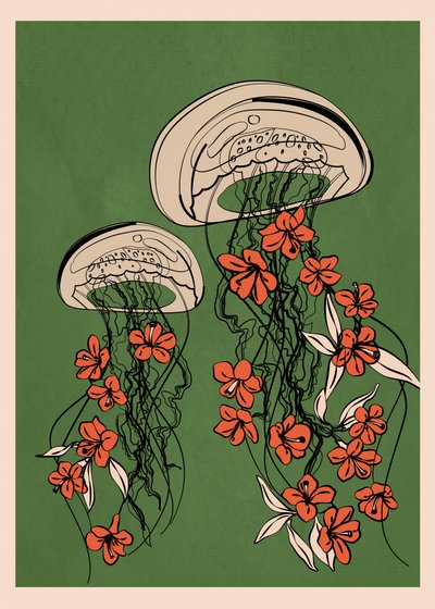 Medusa floral flutuante de Flow Line