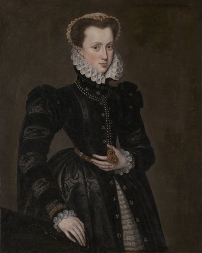 Retrato de uma dama da corte de Follower of Antonis Mor